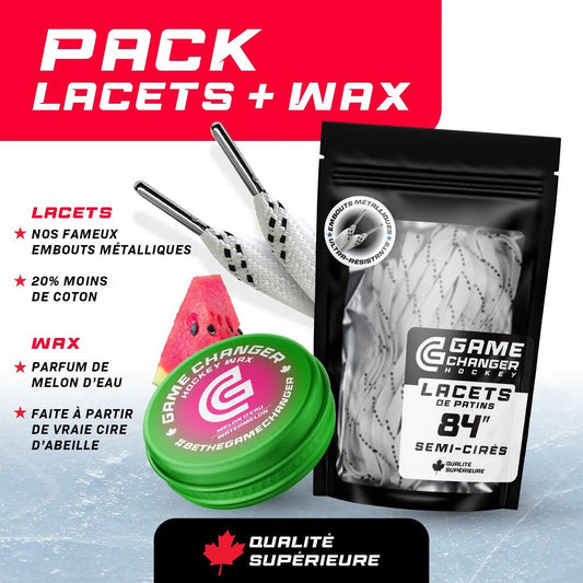 Duo paire de lacets + cire à bâton (wax)