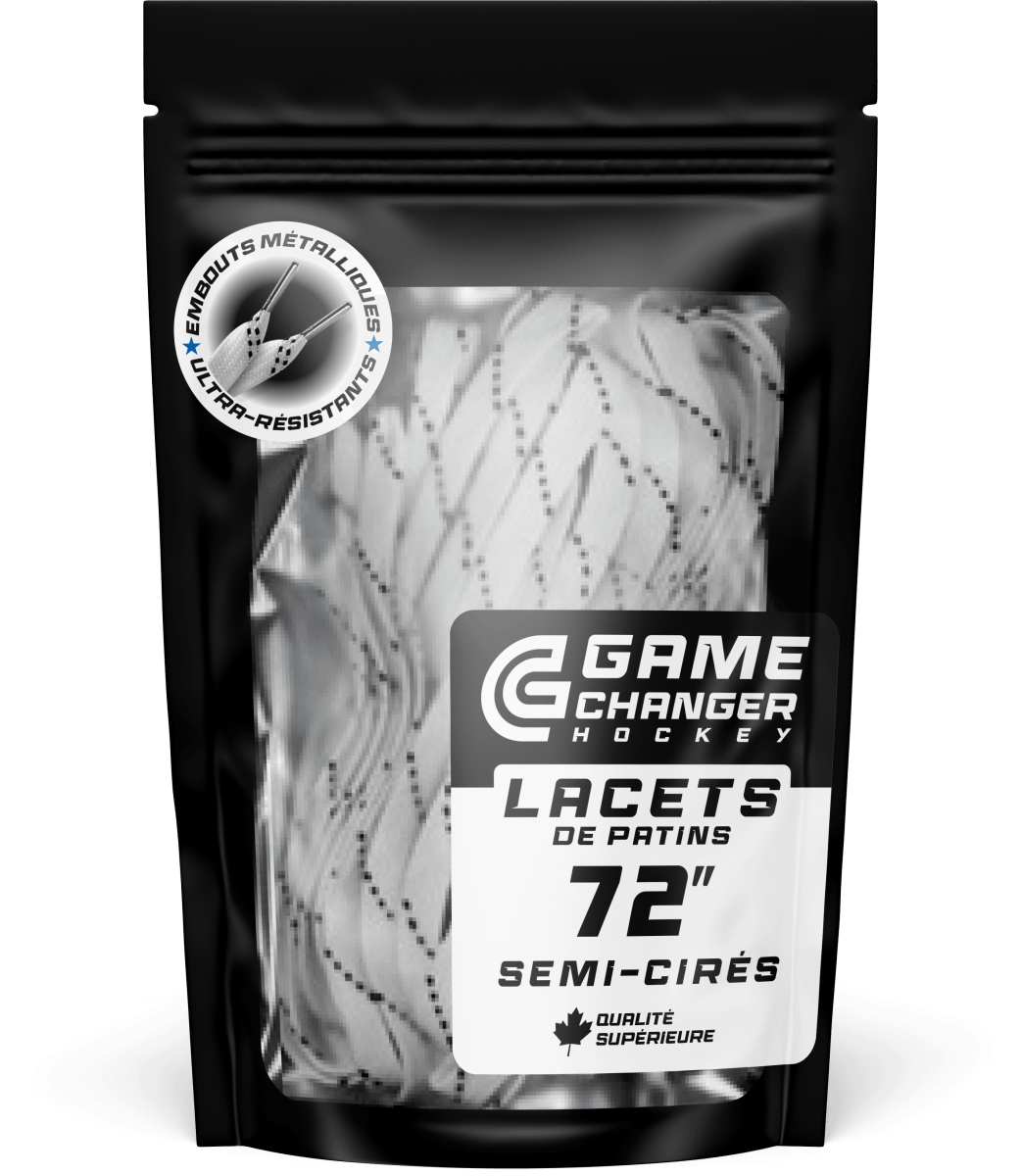 Lacets en tissu blanc - Game Changer Hockey