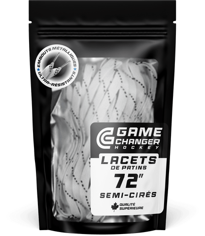 Lacets en tissu blanc - Game Changer Hockey